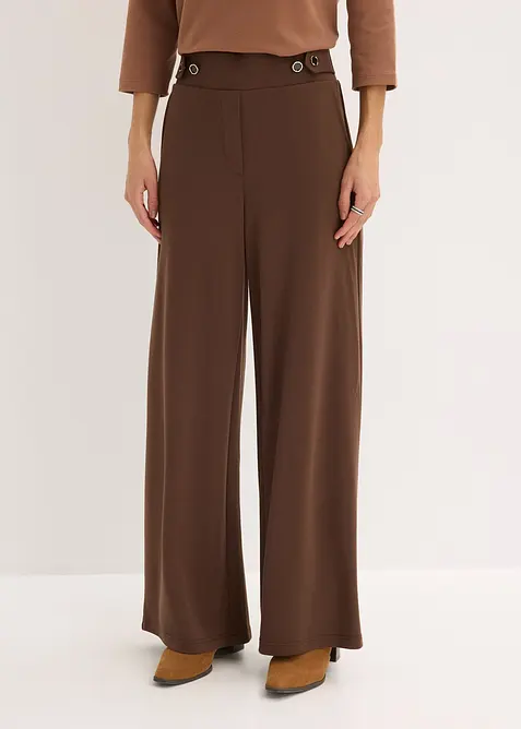 Pantaloni in jersey con traversina decorativa, bonprix