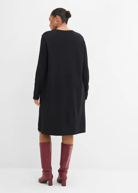 Abito svasato in maglina di misto viscosa, bonprix