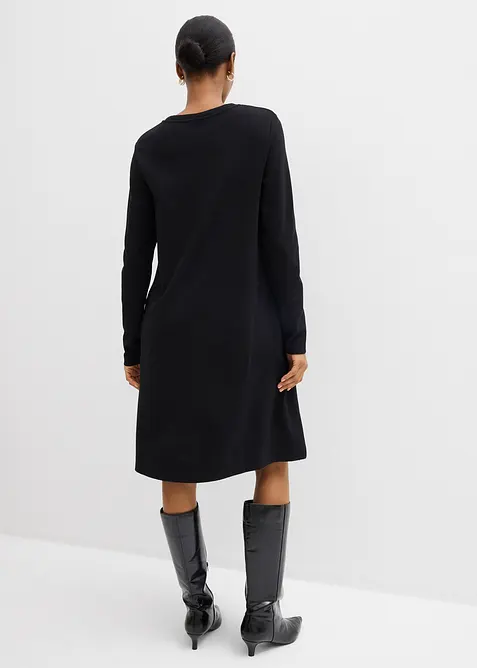 Abito svasato in maglina di misto viscosa, bonprix