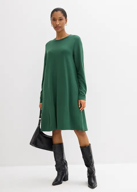 Abito svasato in maglina di misto viscosa, bonprix