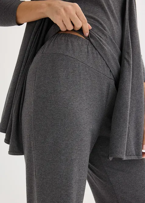 Top, giacca, pantaloni (set 3 pezzi) con viscosa, bonprix