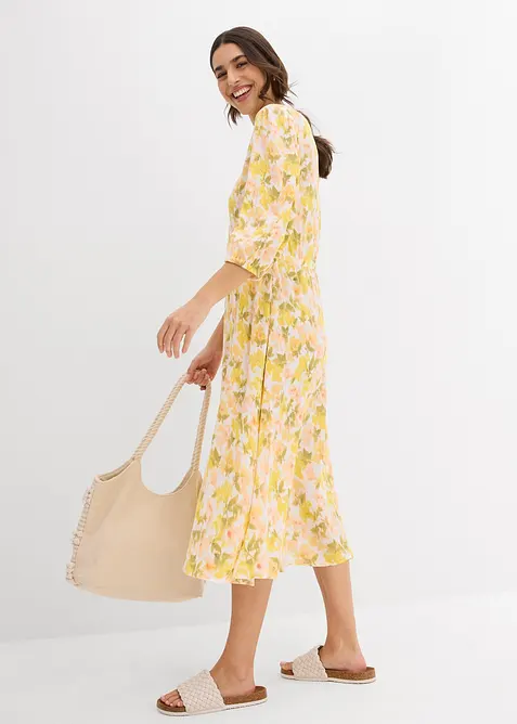 Abito in crinkle operato, bonprix