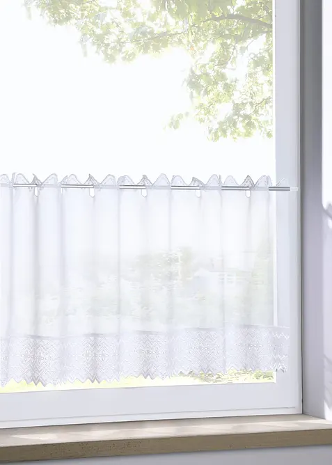 Tenda a vetro con bordo ricamato, bonprix