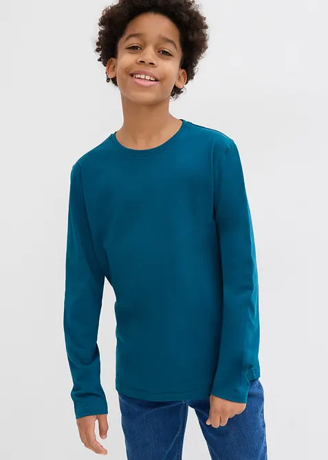 Maglia a maniche lunghe con cotone biologico (pacco da 3), bonprix