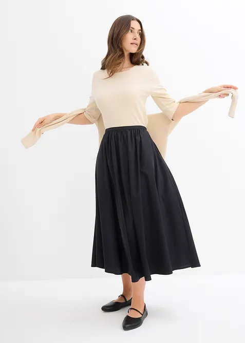 Maglia a costine con cotone biologico (pacco da 2), bonprix