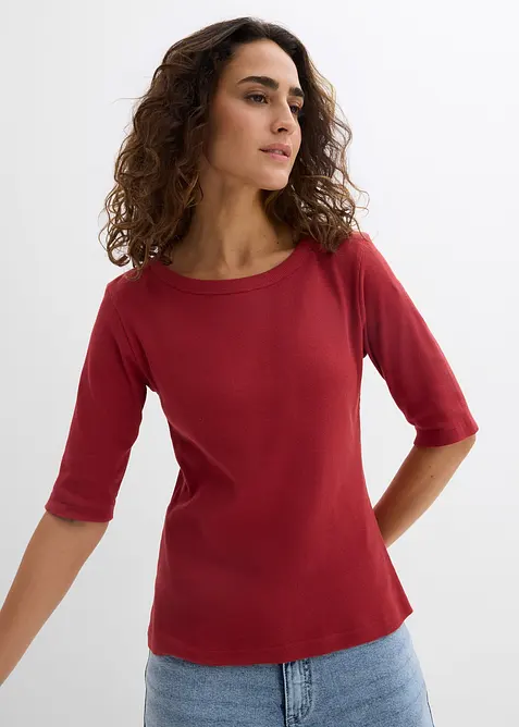 Maglia a costine con cotone biologico (pacco da 2), bonprix