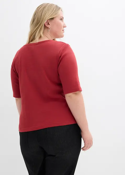 Maglia a costine con cotone biologico (pacco da 2), bonprix