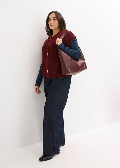 Gilet in maglia con tasche, bonprix