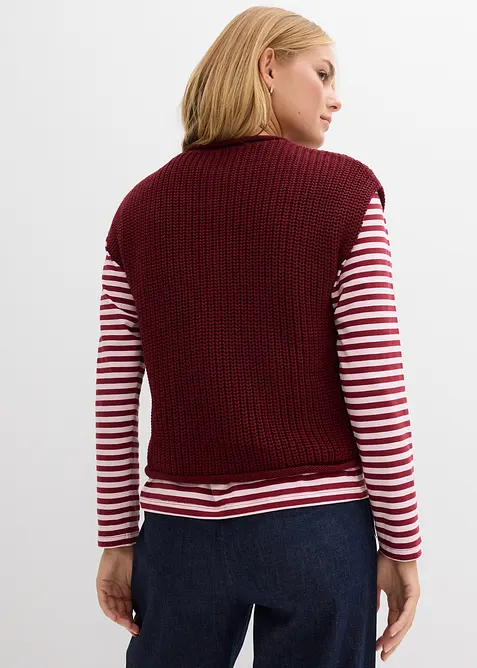 Gilet in maglia con tasche, bonprix