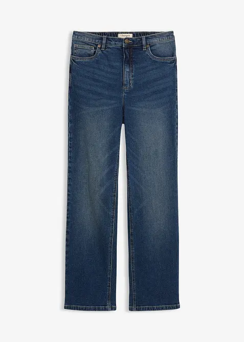 Jeans straight loose fit, vita alta, bonprix