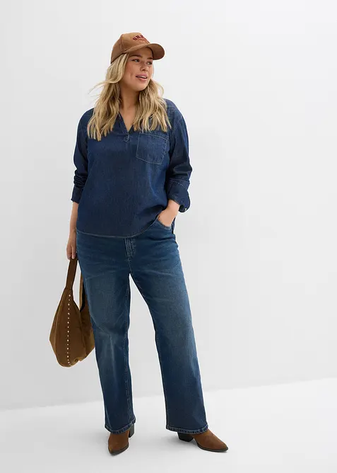 Tunica in jeans di puro cotone biologico, bonprix