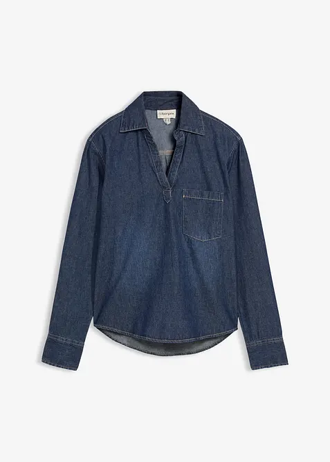 Tunica in jeans di puro cotone biologico, bonprix