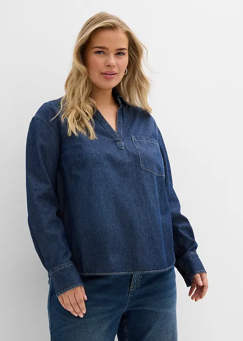 Tunica in jeans di puro cotone biologico, bonprix