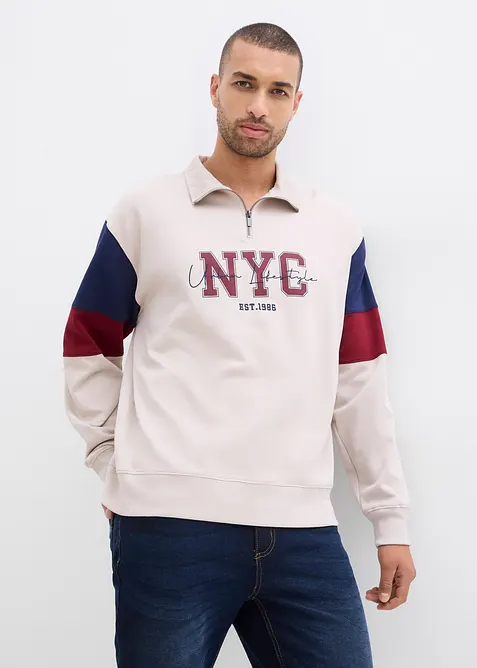 Felpa in puro cotone biologico, loose fit, bonprix