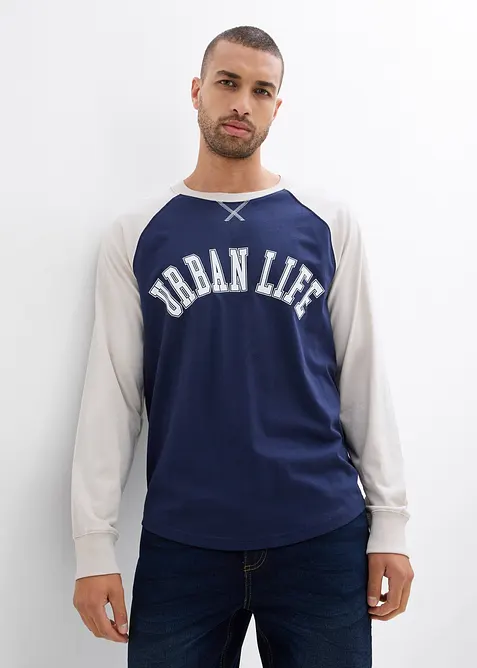 Maglia a maniche lunghe in puro cotone biologico, bonprix