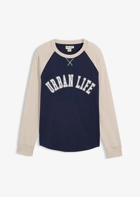 Maglia a maniche lunghe in puro cotone biologico, bonprix