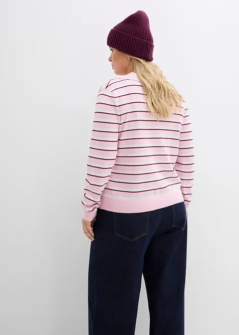 Maglione con colletto polo, bonprix