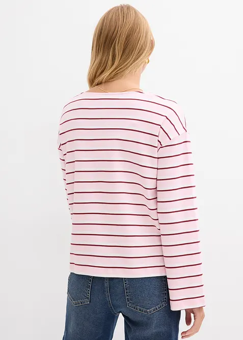 Maglia a maniche lunghe in puro cotone biologico, bonprix