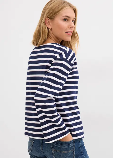Maglia a maniche lunghe in puro cotone biologico, bonprix