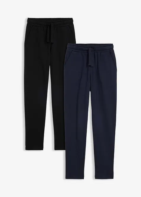Pantaloni da jogging in misto cotone (pacco da 2), bonprix
