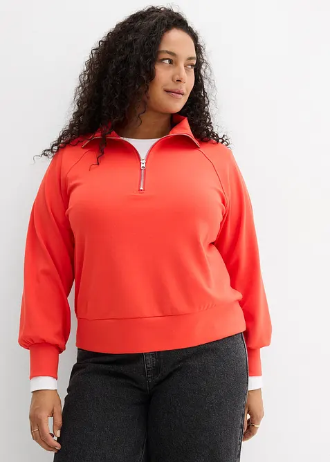 Felpa morbida effetto neoprene, bonprix