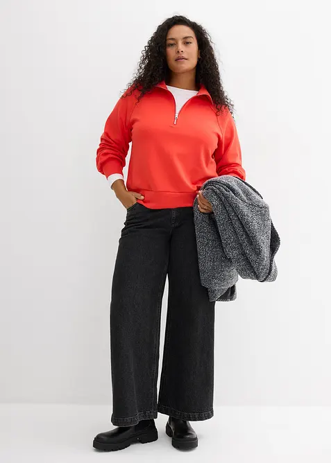 Felpa morbida effetto neoprene, bonprix