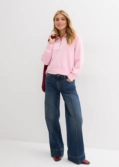 Felpa morbida effetto neoprene, bonprix