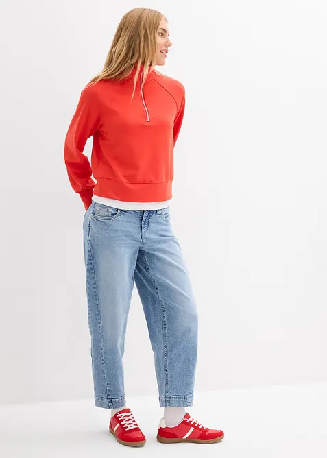 Felpa morbida effetto neoprene, bonprix