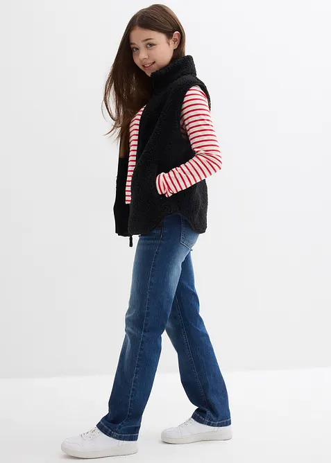 Jeans straight, vita media, bonprix