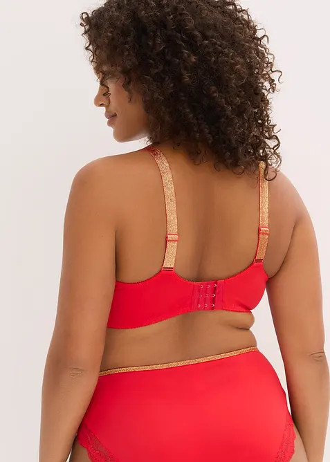 Reggiseno minimizer con fascette glitterate, bonprix