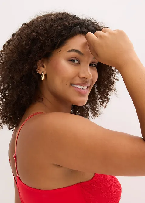 Reggiseno minimizer con fascette glitterate, bonprix