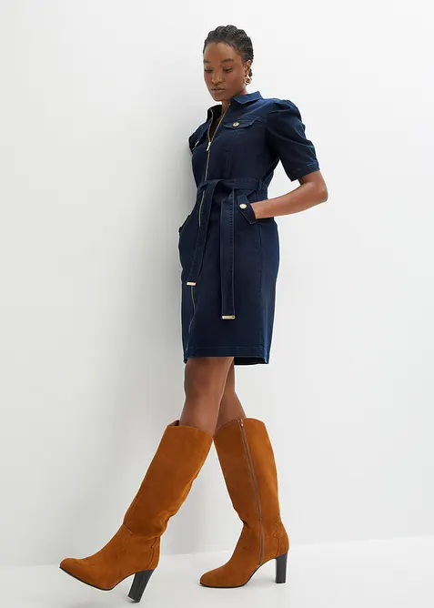 Abito di jeans con cerniera, bonprix