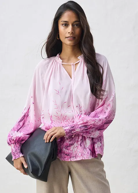 Blusa in misto seta, bonprix