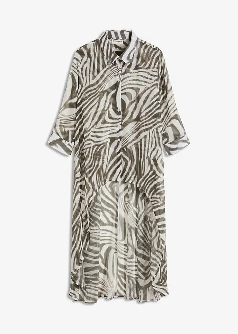 Camicia lunga in chiffon, bonprix