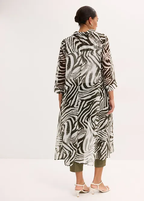 Camicia lunga in chiffon, bonprix