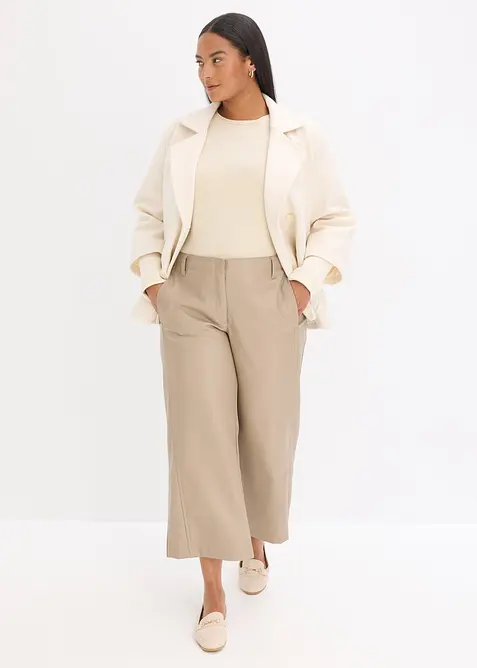 Pantaloni culotte in similpelle, bonprix