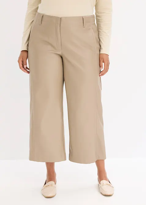 Pantaloni culotte in similpelle, bonprix