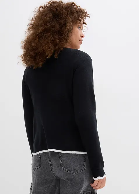 Maglietta in maglia con fondo a contrasto, bonprix