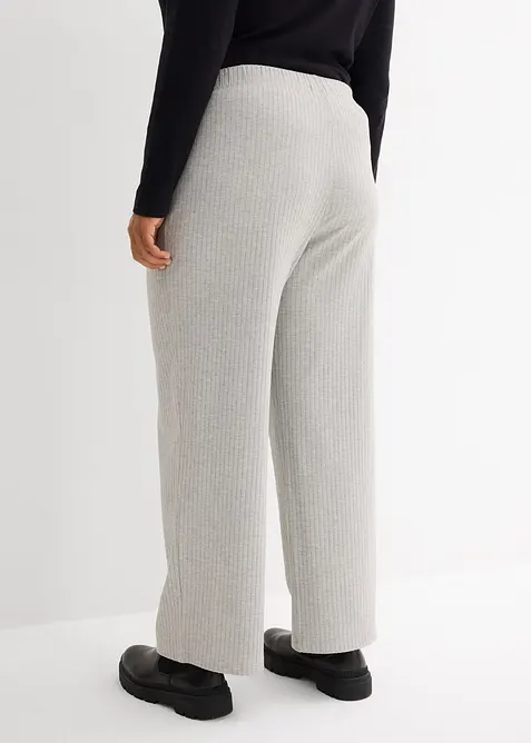 Pantaloni in jersey a coste (pacco da 2), bonprix