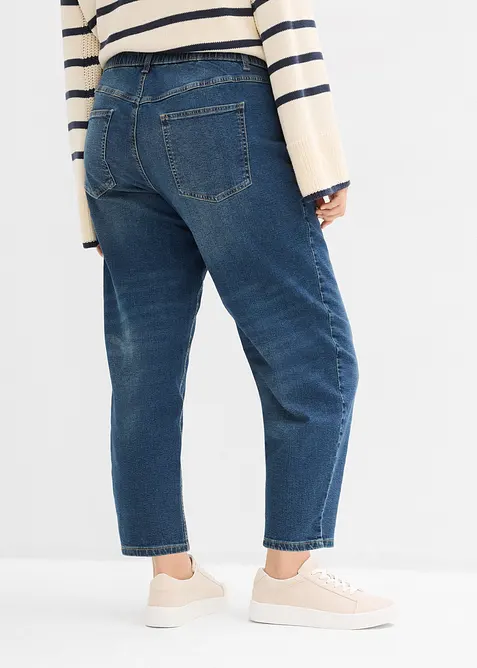 Mom jeans cropped, vita alta, bonprix