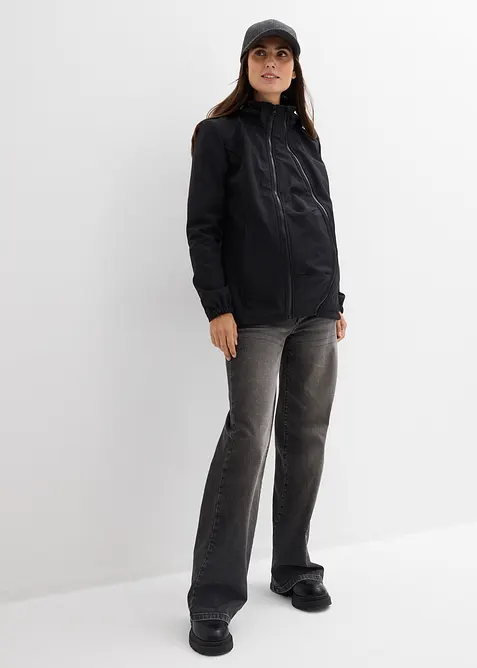 Softshell pr&eacute;maman 4 in 1 con inserto babywearing per portare davanti e dietro, bonprix