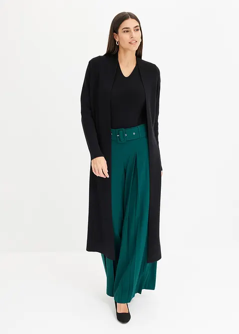 Maglione a coste con viscosa a maniche corte, bonprix