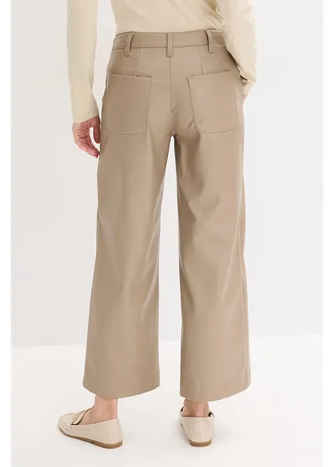 Pantaloni culotte in similpelle, bonprix