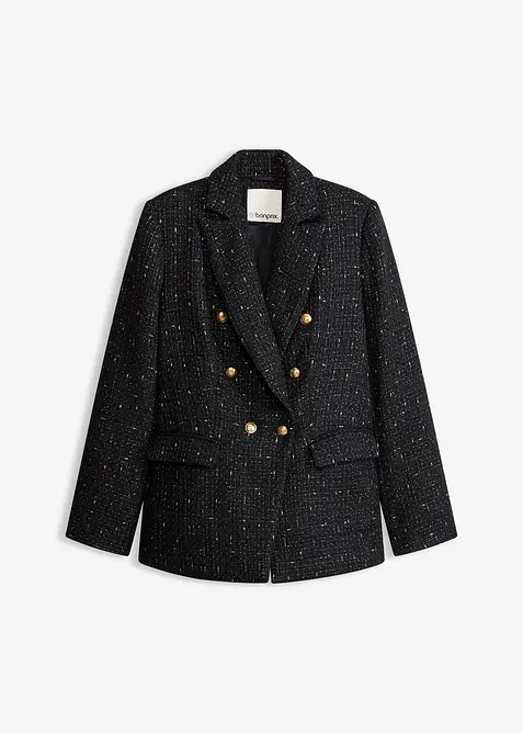 Blazer doppiopetto in boucl&eacute;, bonprix