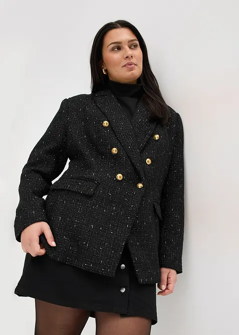Blazer doppiopetto in boucl&eacute;, bonprix
