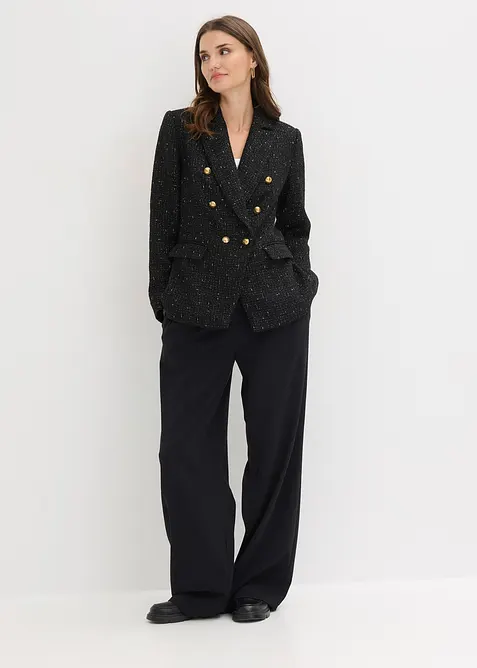 Blazer doppiopetto in boucl&eacute;, bonprix