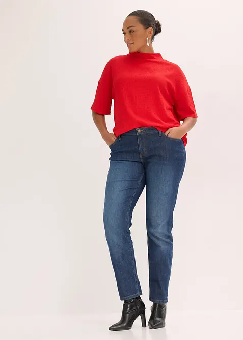 Maglia in cr&ecirc;pe strutturato, bonprix