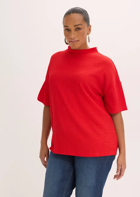 Maglia in cr&ecirc;pe strutturato, bonprix