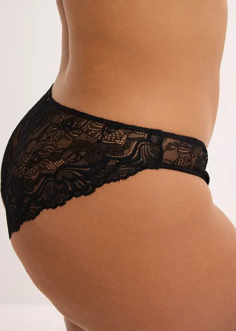 Slip in satin stampato, bonprix