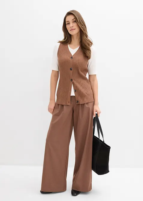 Gilet in maglia a coste, bonprix